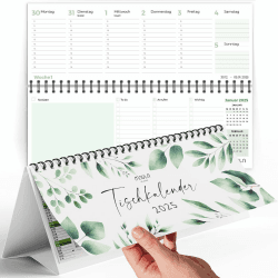 📅 Tischkalender 2025 Quer - Kalender 2025 Tischkalender 🌿 Angebot bei HelloDeals