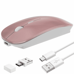 Wireless Mouse Slim Rechargeable Maus kabellos für MacBook Air/Mac Pro/Laptop/iPad/Pad PC/Computer Roségold 🖱️