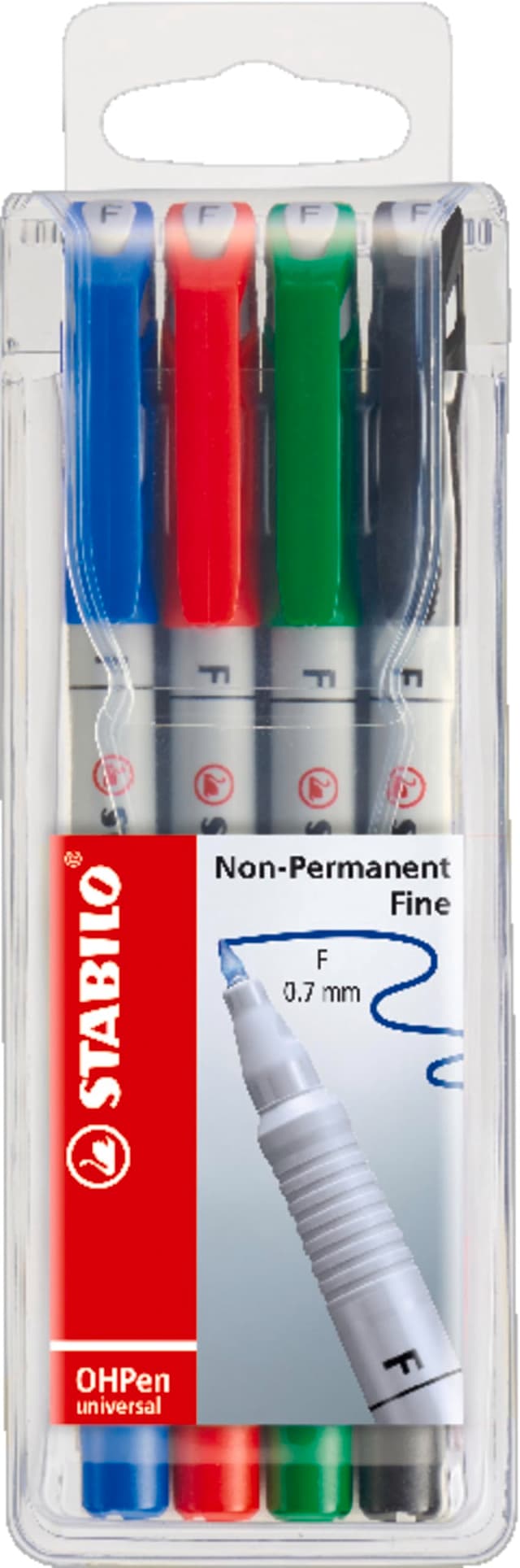 🖊️ STABILO OHPen universal Folienstift 4er Pack - 4 Farben 🟢🔴🔵⚫️