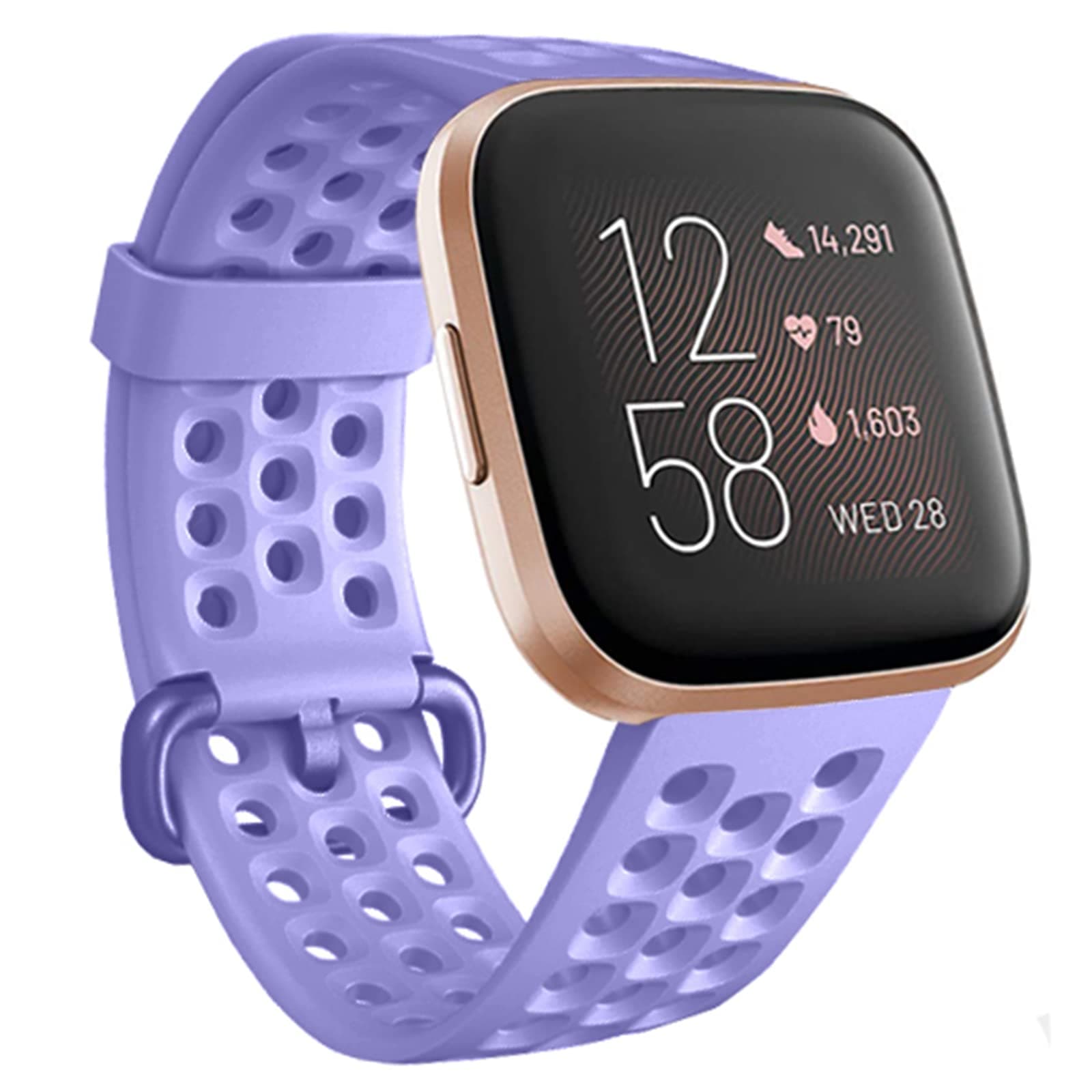 Honecumi Armband für Fitbit Versa 2 - Buntes Silikon Sportband