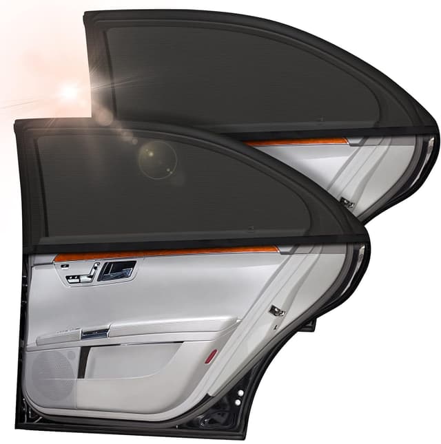 🌞🚗 Sonnenschutz Auto Baby, 2 Stück Universal Elastizitä Sonnenblende Auto Netz