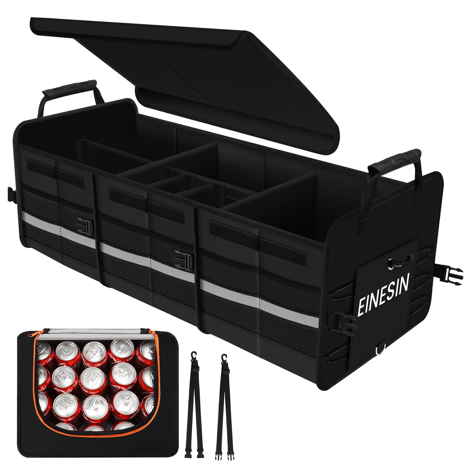 Einesin Extra Großer 88L Kofferraum Organizer und 22L Kühltasche 🚗🧊