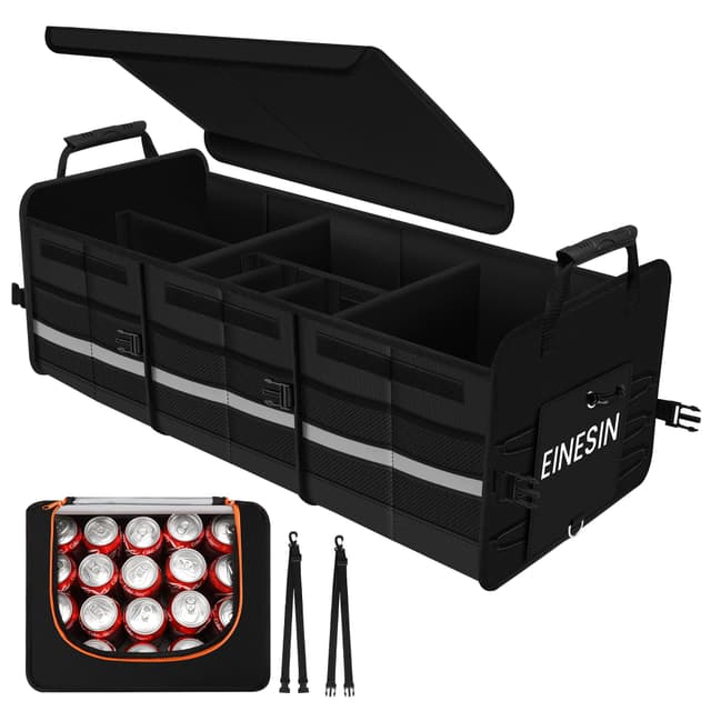 Einesin Extra Großer 88L Kofferraum Organizer und 22L Kühltasche 🚗🧊