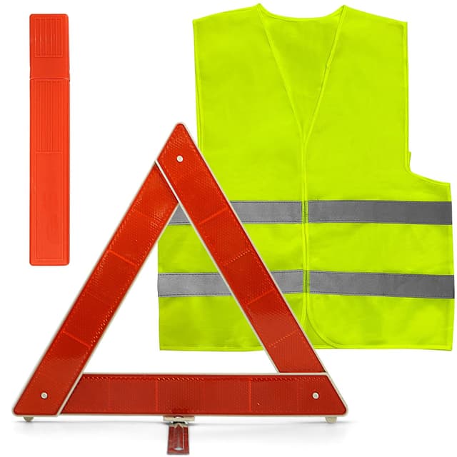 🚗 ZephyrCraft 2in1 Warnwesten Auto und Warning Triangles Set - Top Angebot! 🚨
