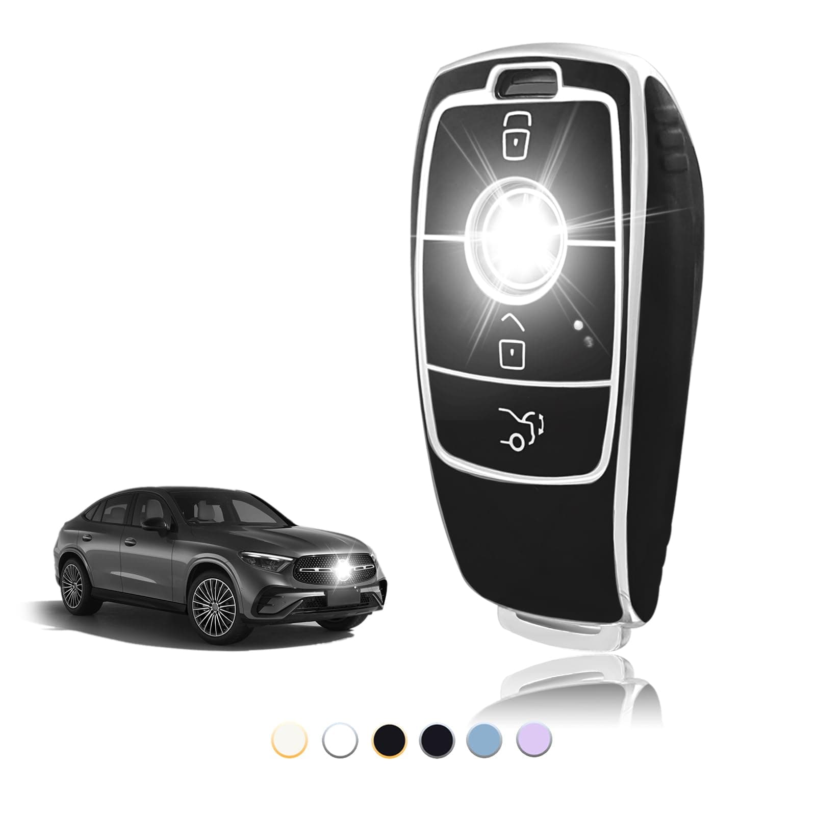 TOOMUME Schlüsselhülle TPU - Autoschlüssel Hülle für Mercedes Benz 🚗🔑