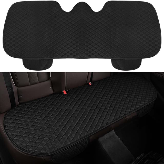 🚗 Dokeno Universal Sitzauflagen Sitzkissen Auto 🛋️ Rücksitzkissenbezüge 134*50 cm Schwarz