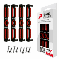 🔥 PLATEHOLDER® ORIGINAL - rahmenlose universal Kennzeichenhalter Nummernschildhalter 🔥 Angebot bei HelloDeals