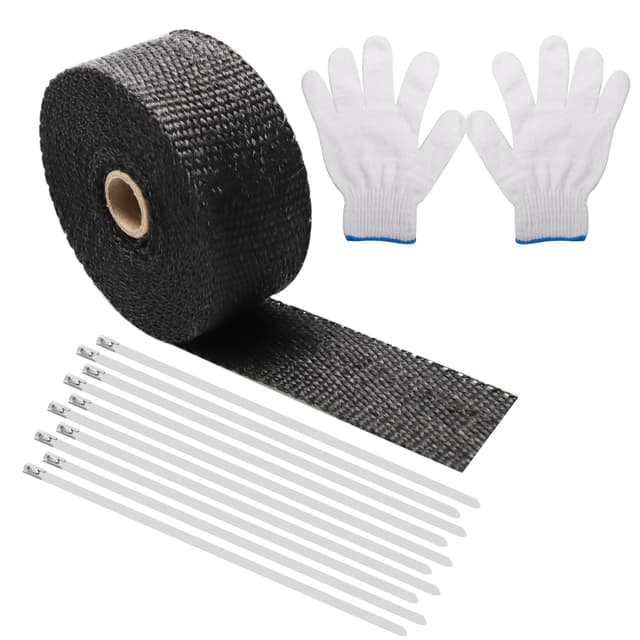 6M Hitzeschutzband Auspuff + 10 Pcs Edelstahl Kabelbinder 🚗