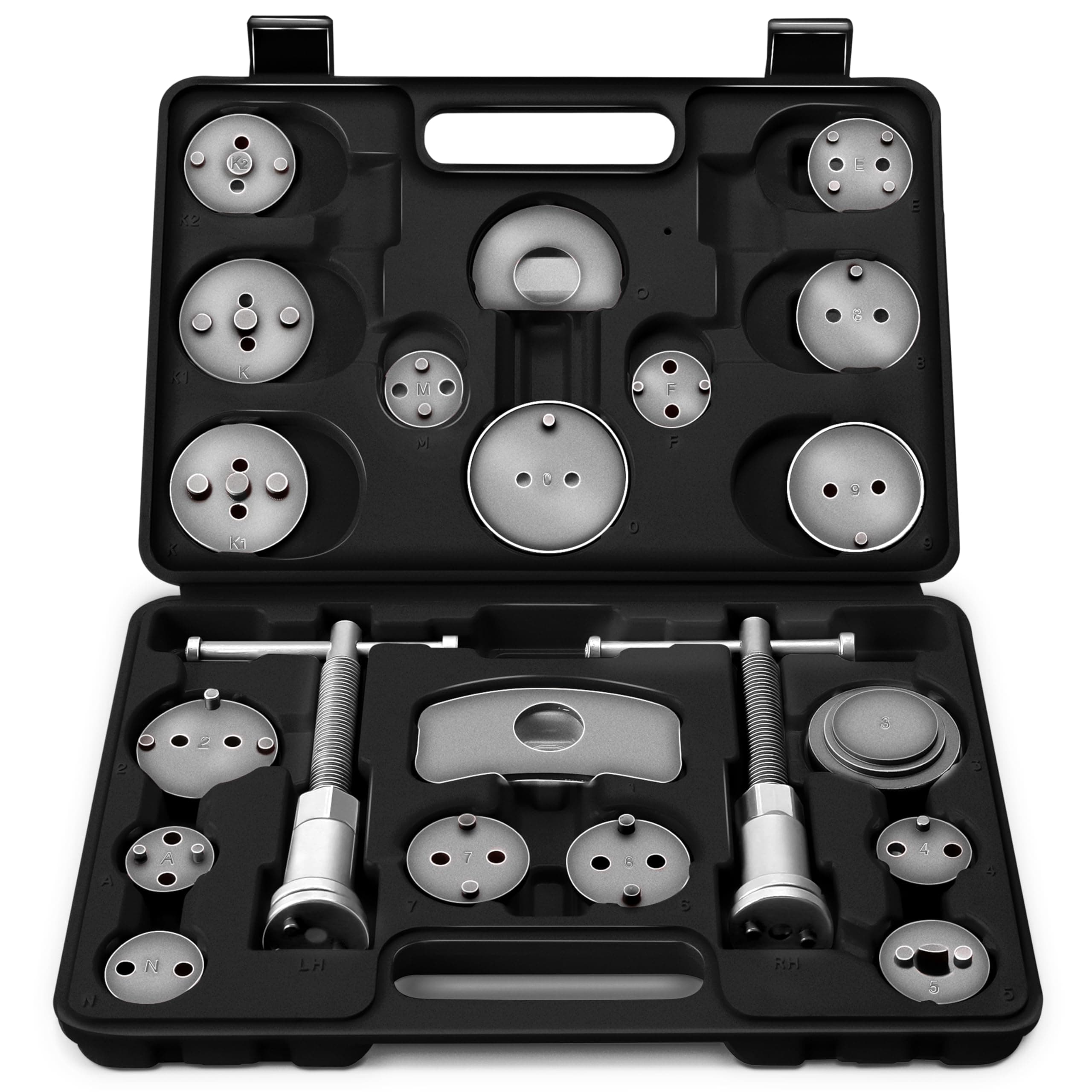 🔧🚗 TRESKO 22 TLG Bremskolbenrücksteller Set - Rückstellwerkzeug zum Zurückstellen des Bremskolben, KFZ-Werkzeug, universell (Schwarz) 🚗🔧 Angebot bei HelloDeals