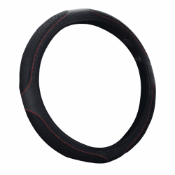 🚗 Lenkradbezug Leder Mesh Auto Universal Schwarz 37-38cm Lenkradhülle Angebot bei HelloDeals