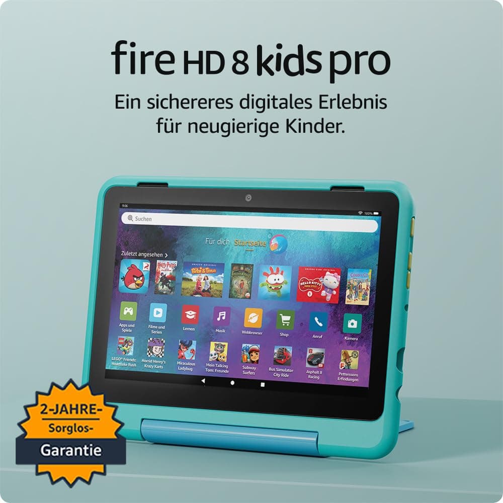 🔥 SPARE BIS ZU 60 €! 🔥 Amazon Fire HD 8 Kids Pro-Tablet für Kinder von 6-12 J. | 3 GB RAM, 8-Zoll-HD-Bildschirm, werbefreie Inhalte, Kindersicherung