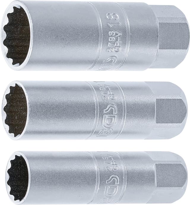 🔧 BGS 6858 | Zündkerzen-Einsatz-Satz Zwölfkant | 3-tlg. | 10 mm (3/8") | SW 14 - 16 - 18 mm | Zündkerzenschlüssel 3/8 zoll Angebot! 🔧