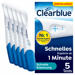 🤰🔍 Clearblue Schwangerschaftstest Schnelle Erkennung, 5x Pregnancy Test - 5er Pack
