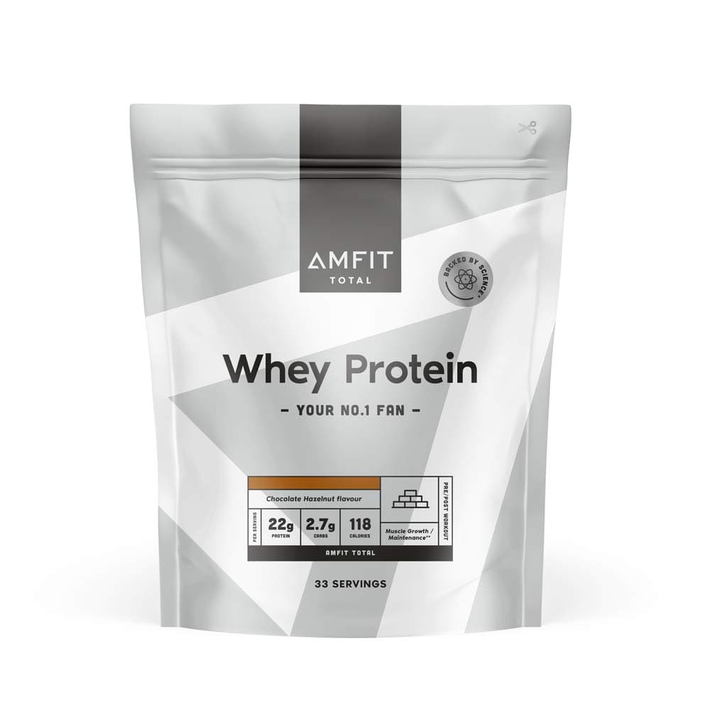 🍫🌰 Amfit Nutrition Molkeproteinpulver Schokolade-Haselnuss 1kg