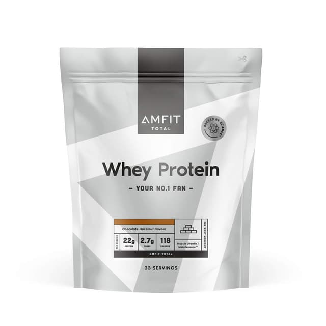 🍫🌰 Amfit Nutrition Molkeproteinpulver Schokolade-Haselnuss 1kg