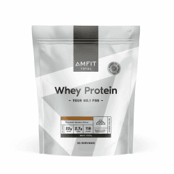 🍫🌰 Amfit Nutrition Molkeproteinpulver Schokolade-Haselnuss 1kg