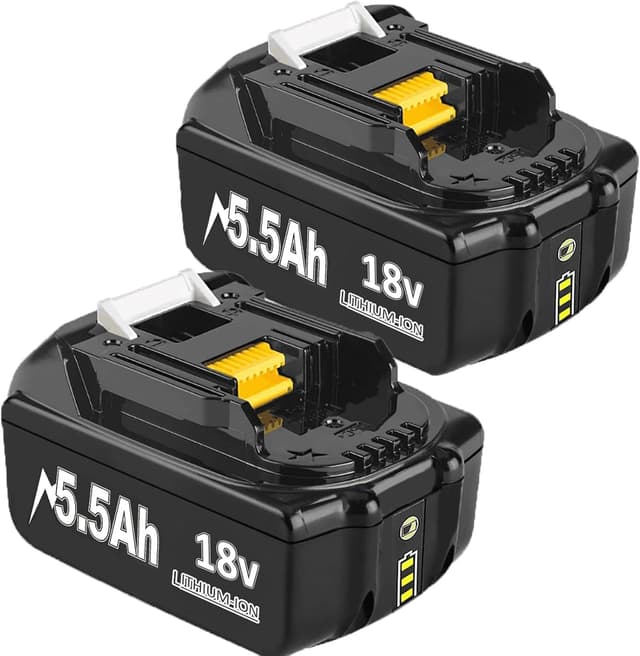 Angebot: 2X 18V 5,5Ah/5500mAh Ersatzakku für Makita mit LED Anzeige