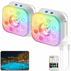 🌊🌈 HL Unterwasser Licht mit Fernbedienung,RGB LED Schwimmende Poolbeleuchtung, Pool Magnetic Beleuchtung, Pool lichter für Schwimmbad,Teichbeleuchtung, Brunnen, Teich, Aquarium, Party Deko,2 Stück Angebot bei HelloDeals