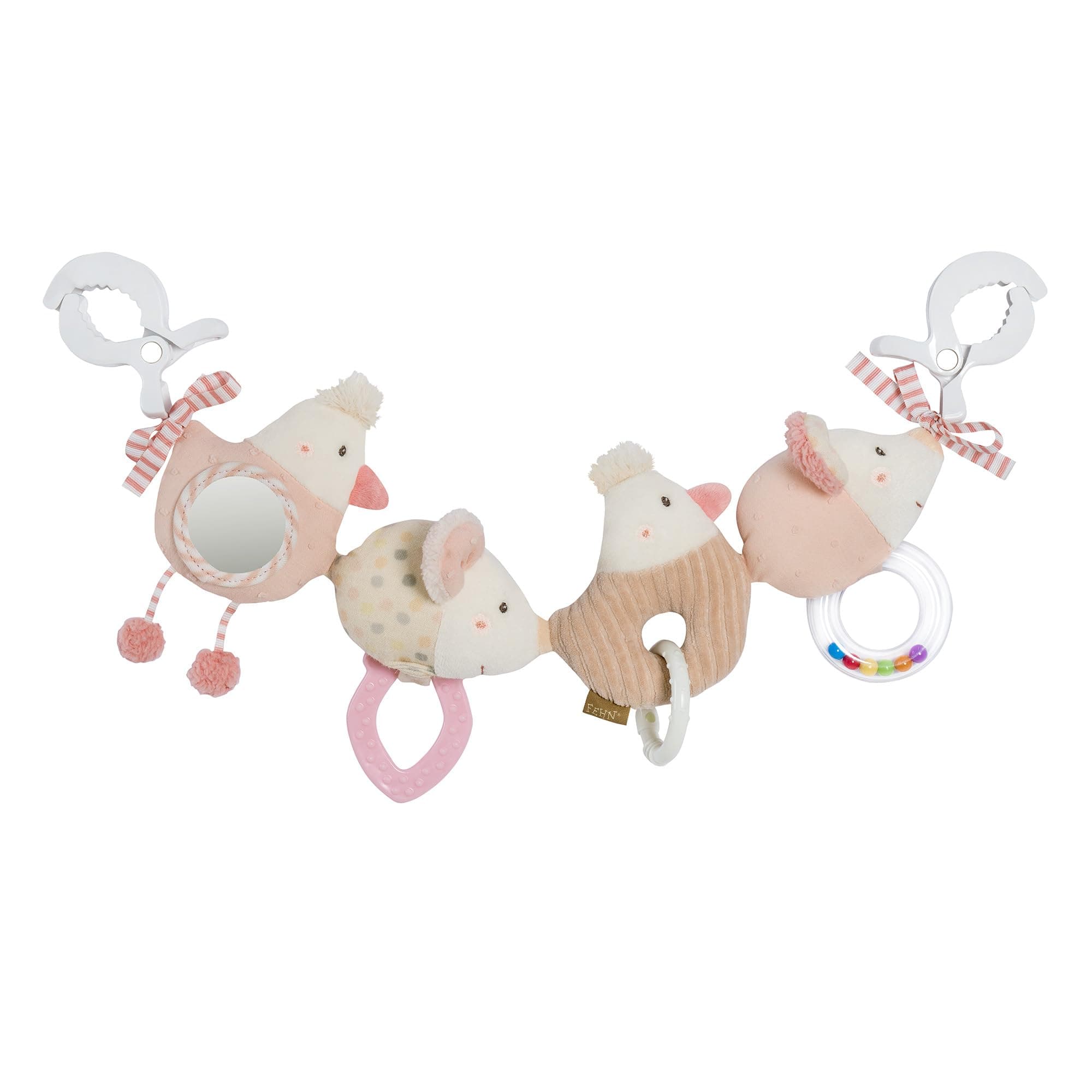 👶🌟 Fehn Kinderwagenkette feehnLAND - Mobile-Kette mit niedlichen Anhänger-Figuren