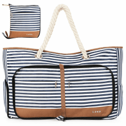 Lekespring Strandtasche Damen Groß mit Reißverschluss 💼🏖️