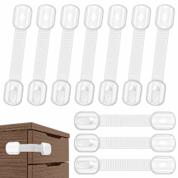 Kimsky Kindersicherung Schrank und Schubladen - 10 Stück Selbstklebende Baby Schubladensicherung Angebot bei HelloDeals