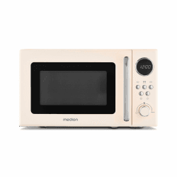 🌟 Tolles Angebot! MEDION Retro Mikrowelle beige Creme 🌟 Angebot bei HelloDeals