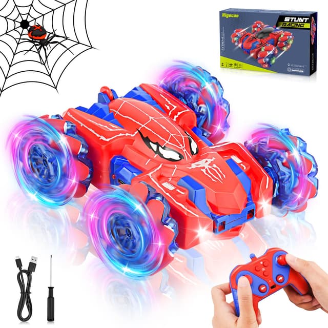 🚗 Nigecue Ferngesteuertes Stuntauto für Kinder - 360°-Drehung & Coole Lichter 🌟