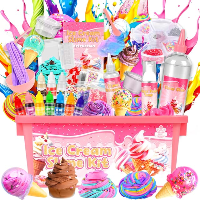 🍦 Eiscremeform Schleim Set für Kinder | DIY Slime Kit für Mädchen