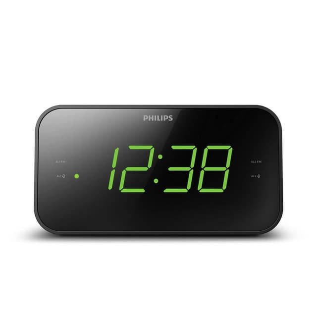 🕰️📻 Philips Audio TAR3306 Wecker mit Radio und großem Display, Doppelalarm, Sleep Timer & Schlummerfunktion 🌟 Neue Version Single