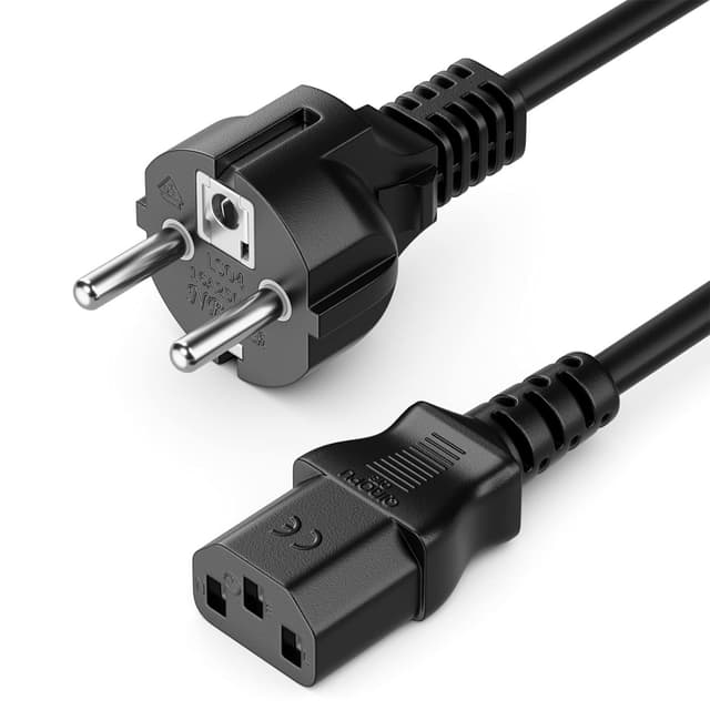 🔌 deleyCON 3,0m Kaltgerätekabel Netzkabel Stromkabel Kaltgeräte Strom Kabel