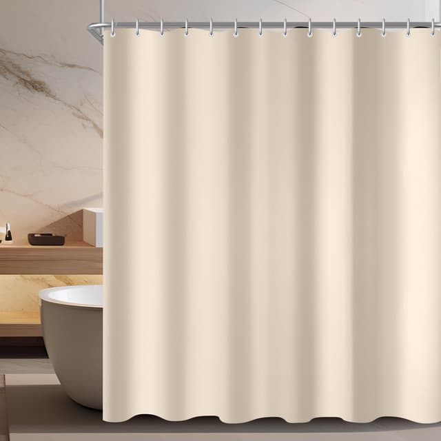 🚿 Lerores Duschvorhang 180x200cm Beige - Antischimmel Textil