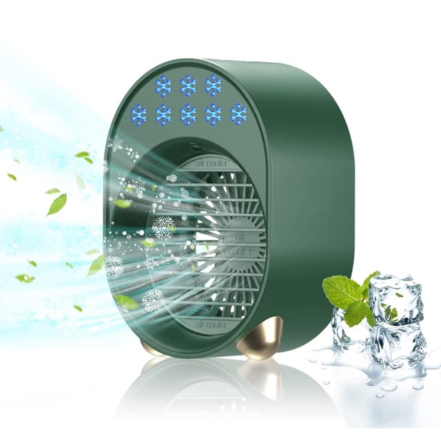 Luftkühler mit Verdunstungskühlung - Mini Klimaanlage Akku Portable