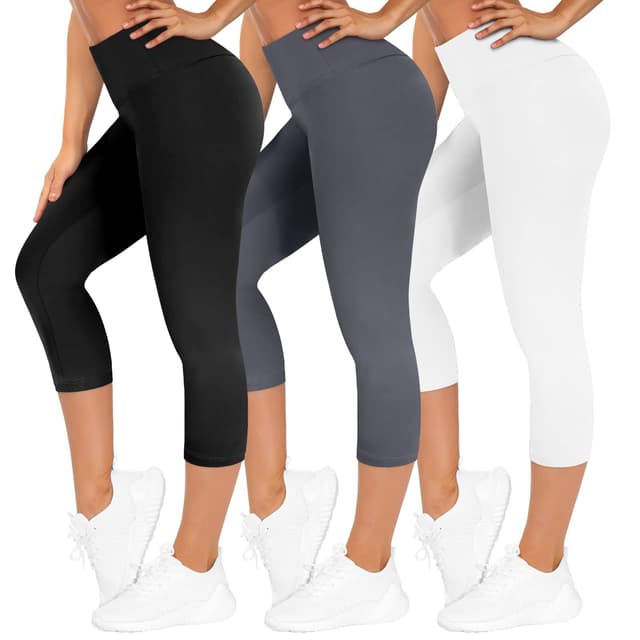 TNNZEET 3er Pack Capri Leggings Damen 3/4 für Sport 🏃‍♀️🧘‍♀️