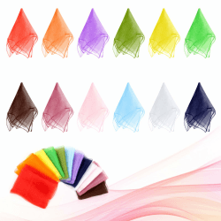 🌈 AWAMRWA Chiffontücher - 12 Stück 60x60cm Square Jongliertücher 🎭 Angebot bei HelloDeals