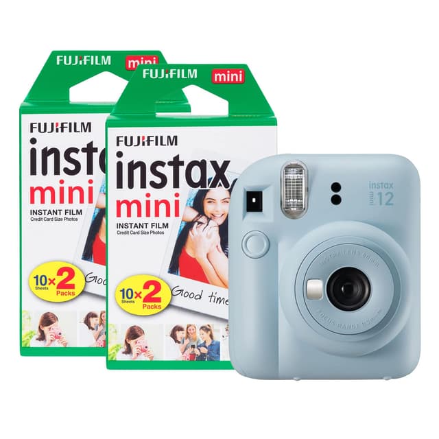 📸 Fujifilm instax Mini 12 Sofortbildkamera mit 40 Aufnahmen, Pastellblau 🌟