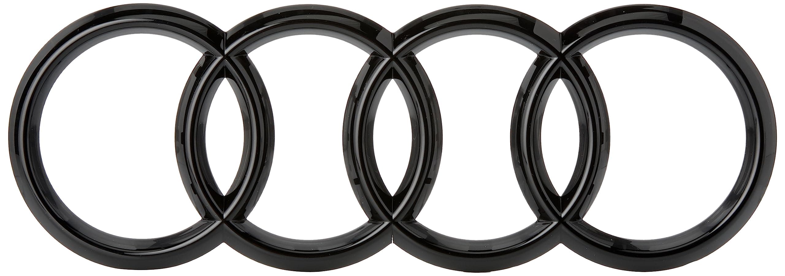 🚗✨ Audi Black Edition Kühlergrill Ringe Blackline Emblem Schwarz