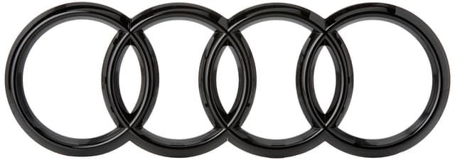 🚗✨ Audi Black Edition Kühlergrill Ringe Blackline Emblem Schwarz