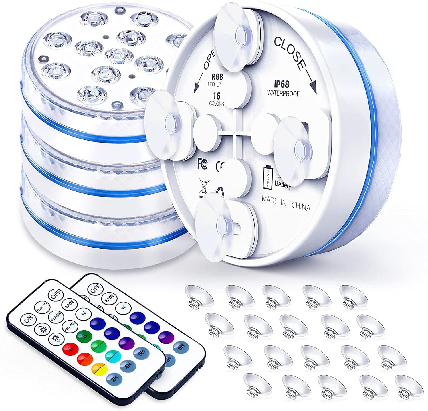 🌊🌈 Joycome Poolbeleuchtung 4 Stück 13 RGB LED Pool Licht Unterwasser 🌈🌊