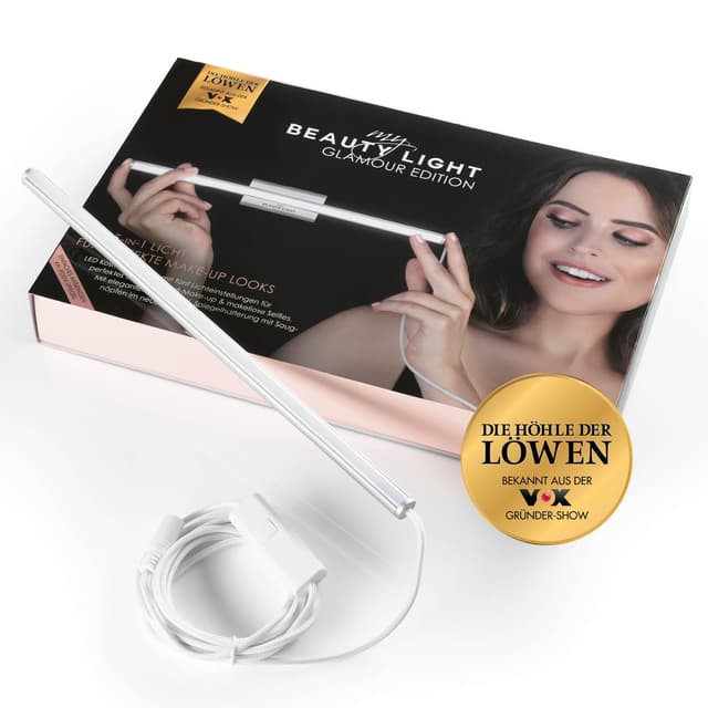 🌟 MY BEAUTY LIGHT® Glamour Edition 5-in-1 LED-Spiegelleuchte - Simuliert Tageslicht für strahlende Make-Up Looks! ✨