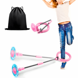 🎉 Jalunth Springring Fußkreisel Swing Wheel Outdoor Spielzeug - Hellrosa