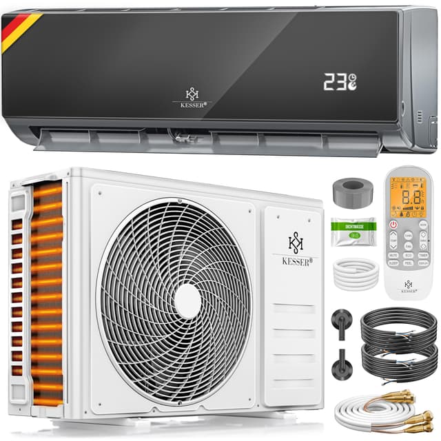 🌬️🏠 KESSER® Split Klimaanlage Set 12000 BTU 3,4 kW mit WiFi & App Steuerung