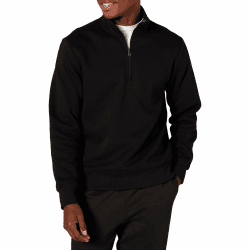 🔥 Angebot: Amazon Essentials Herren Langärmliges Fleece-Sweatshirt XL Schwarz Angebot bei HelloDeals