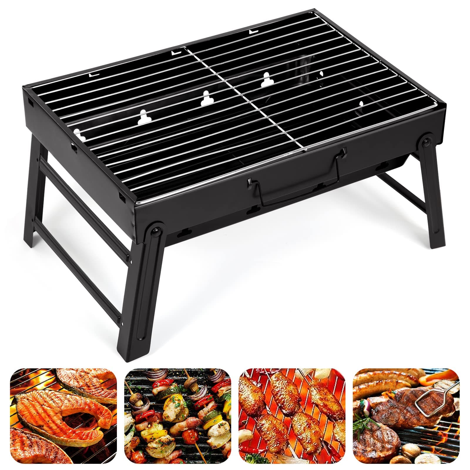 🔥AGM Holzkohlegrill Picknickgrill Edelstahl🔥