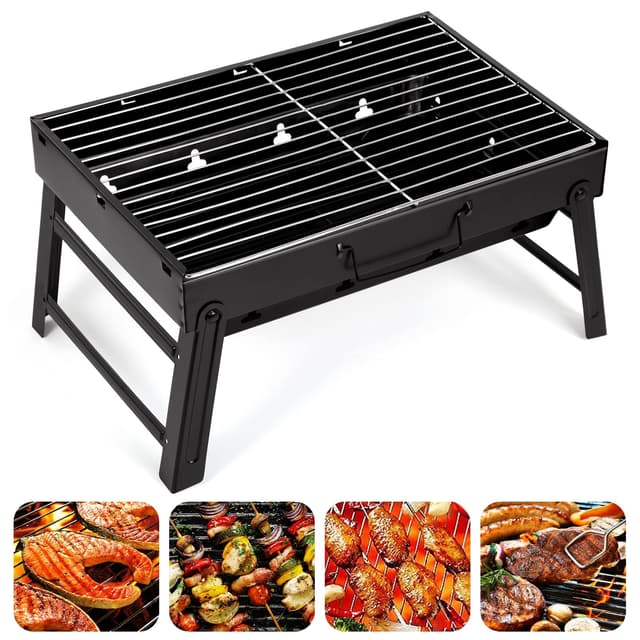 🔥AGM Holzkohlegrill Picknickgrill Edelstahl🔥