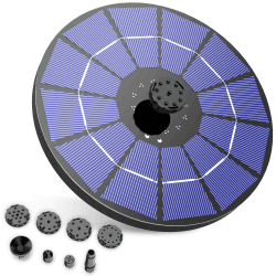 AISITIN Springbrunnen mit Solar Panel und 6 Fontänenstile für Garten 🌞🌿 Angebot bei HelloDeals