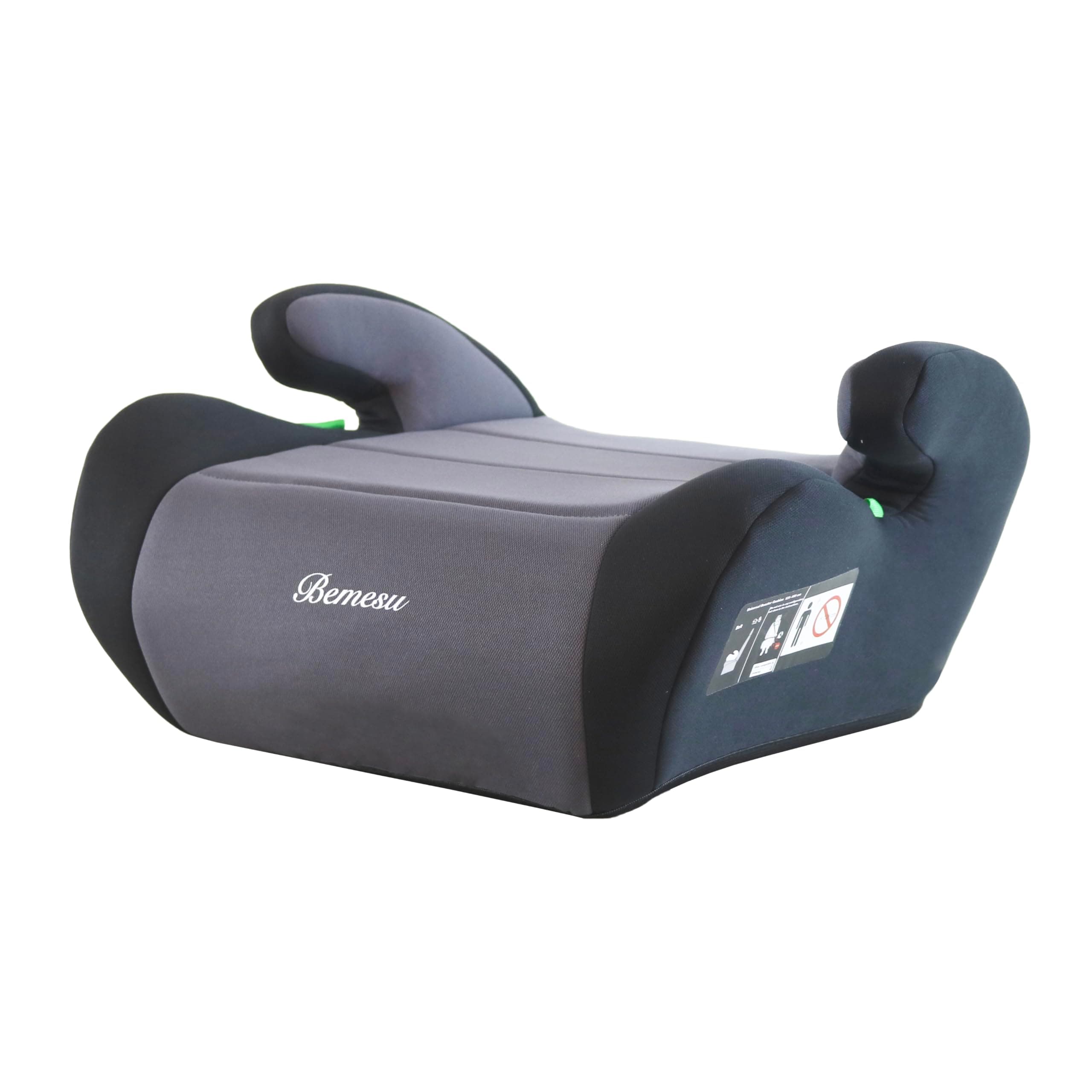 Bemesu Kindersitzerhöhung,Auto-Booster-Pad, ECE R 129 Dreipunkt-Sicherheitsgurt, Grau,1 Stück 🚗👧
