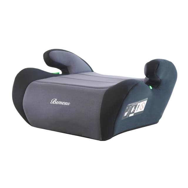Bemesu Kindersitzerhöhung,Auto-Booster-Pad, ECE R 129 Dreipunkt-Sicherheitsgurt, Grau,1 Stück 🚗👧