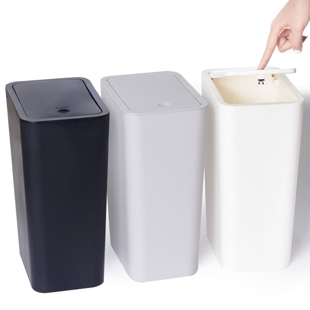 Vividron 3er Pack 10L Kleiner Mülleimer mit Deckel 🗑️