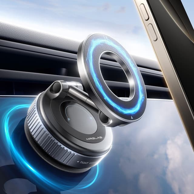 MRGLAS 2025 Upgraded Vakuum Magnetischer Handyhalterung Auto für Magsafe Schwarz