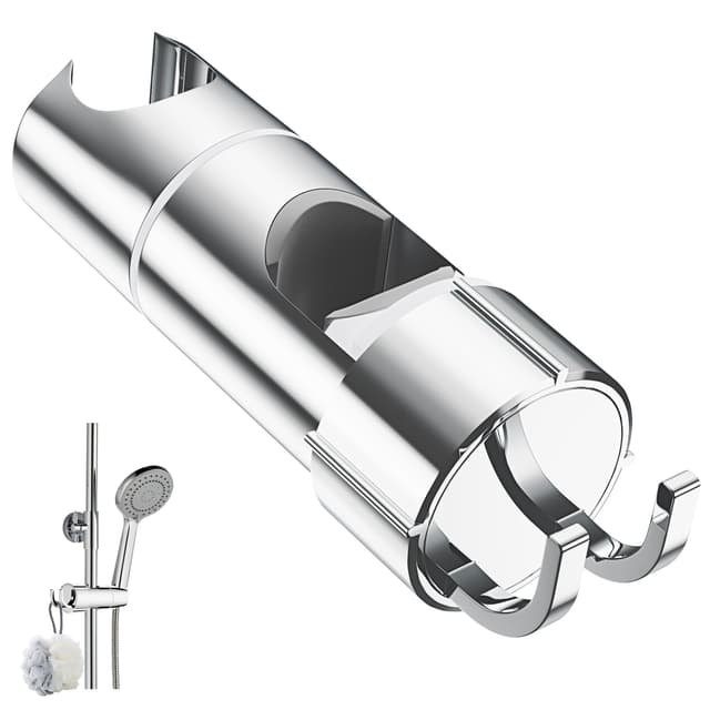 Alyvisun Verstellbarer Duschhalterung mit 2 Haken - Universal Duschkopfhalterung